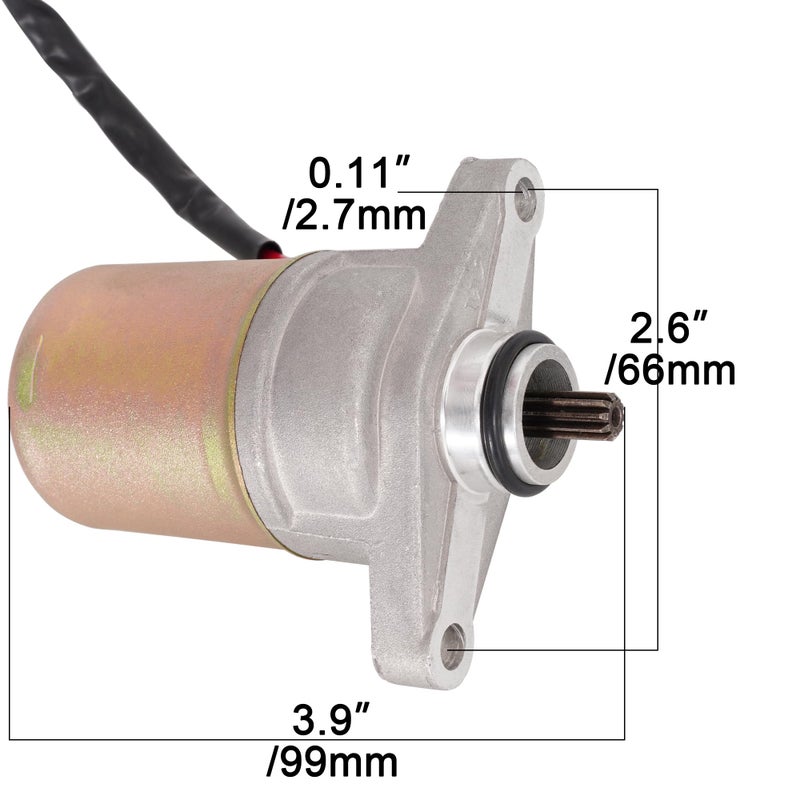 MTATCN 10 Teeth Starter Motor for GY6 49cc 50cc 60cc 80cc Scooter Moped ATV Taotao Roketa Sunl Baja Jonway QMB139 Engine Scooter Moped Parts - Image 2